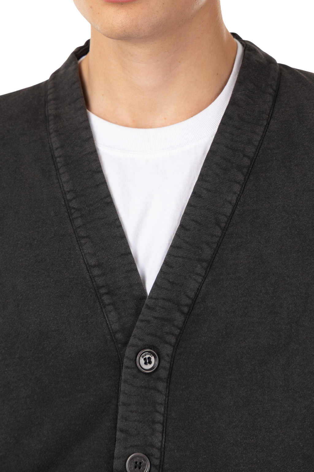 JW Anderson - Garment Dye V Neck Cardigan - Washed Black
